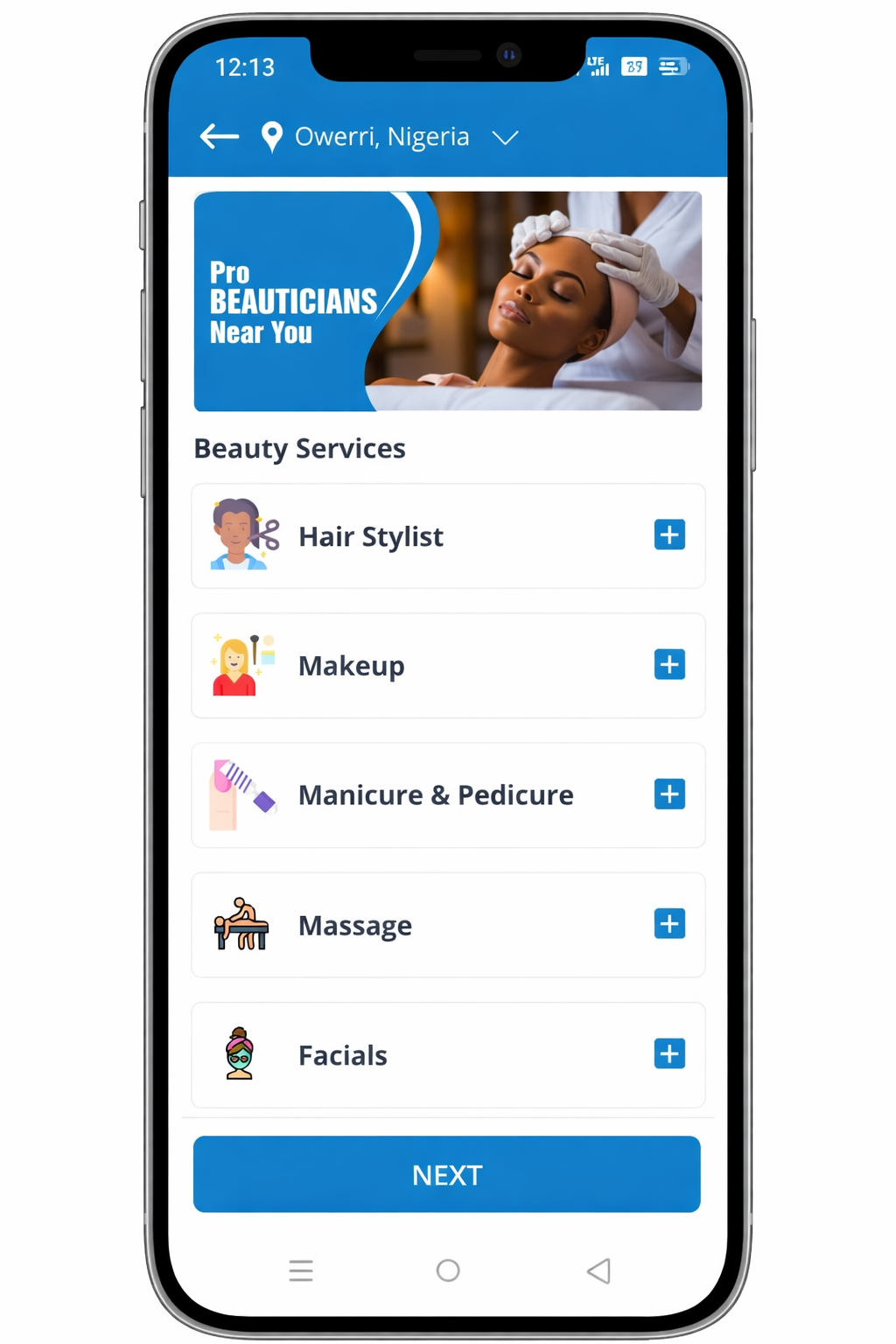 Book vetted home barbers, hair stylists, and makeup artists directly to your home